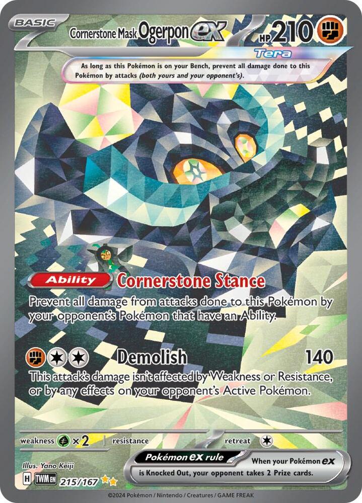 Cornerstone Mask Ogerpon EX SIR - 215 TWM