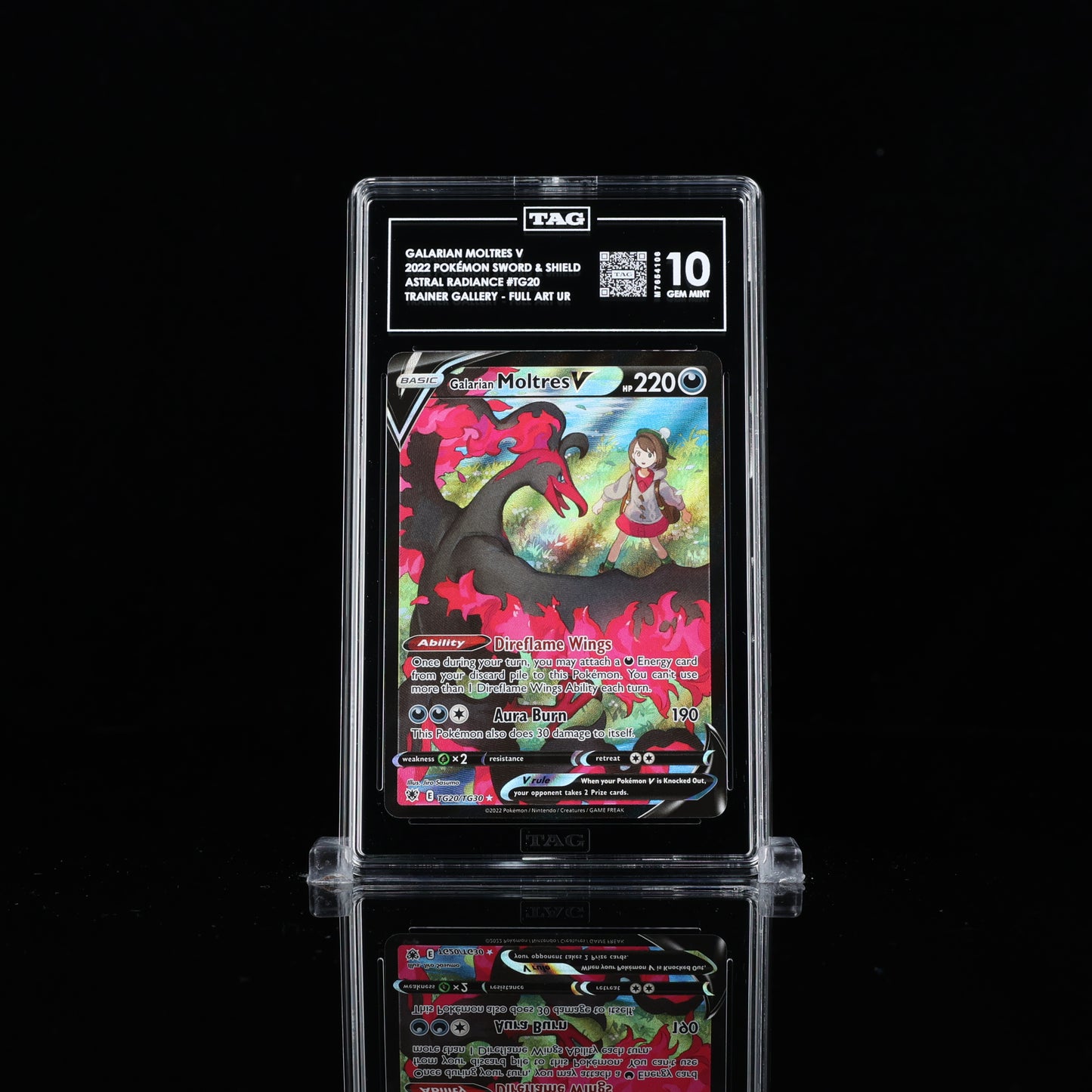 Galarian Moltres V TG20 Pokemon Astral Radiance TAG Grading Gem Mint 10