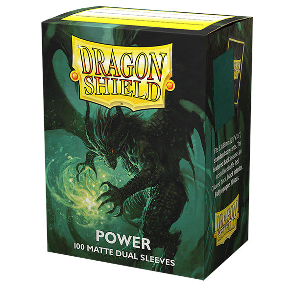 Dragon Shield - Dual Matte Art Standard Size Sleeves 100pk - Limited Edition Metallic Power Green
