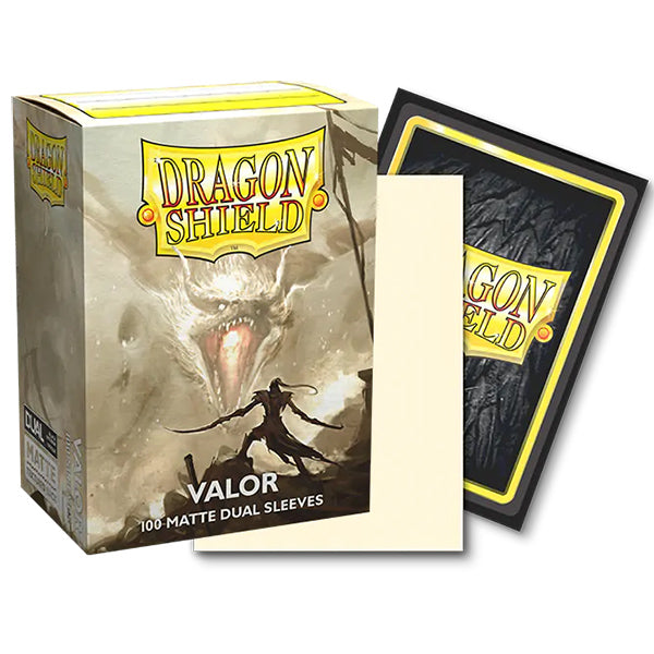 Dragon Shield - Dual Matte Standard Size Sleeves 100pk - Valor Cream