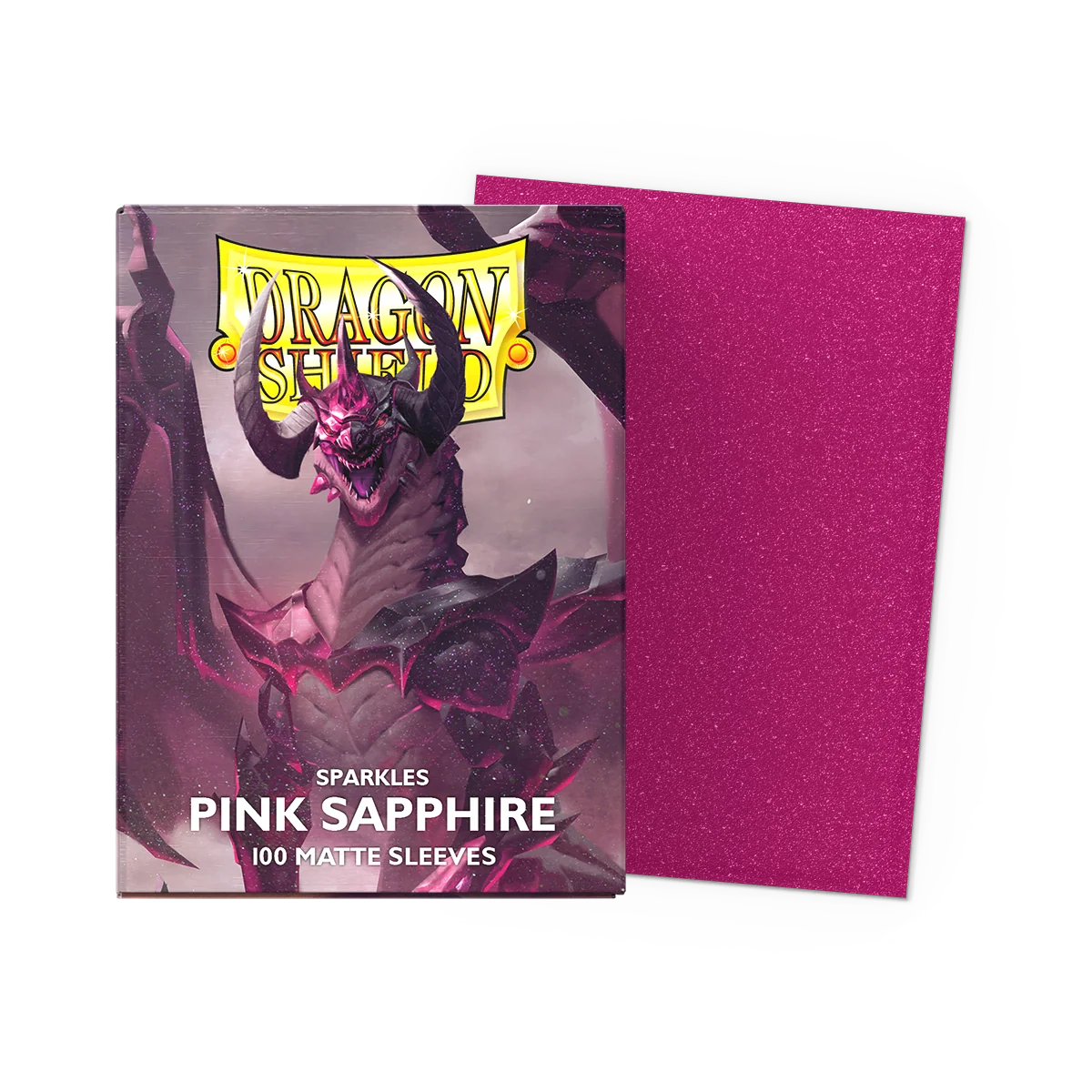 Dragon Shield - Matte Sparkles Standard Size Sleeves 100pk - Pink Sapphire