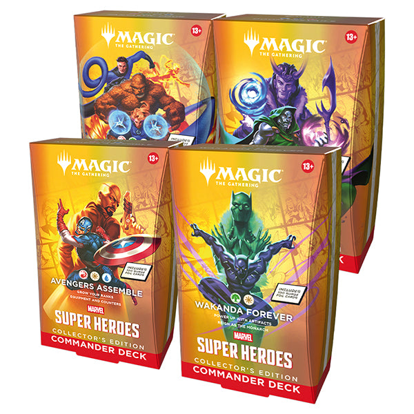 Marvel Super Heroes Collector Commander Deck Set of 4