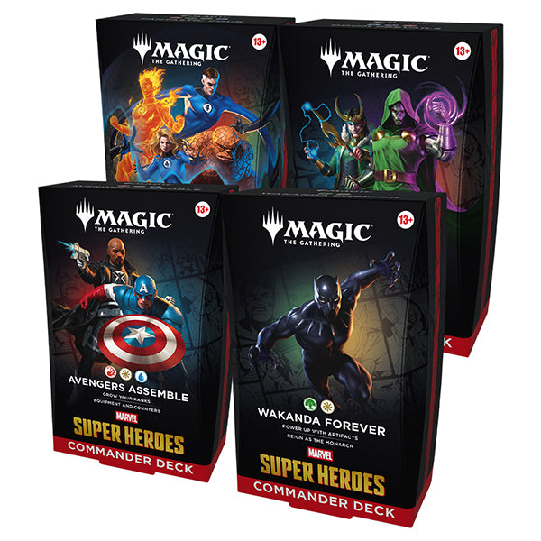 Marvel Super Heroes Commander Deck Set of 4