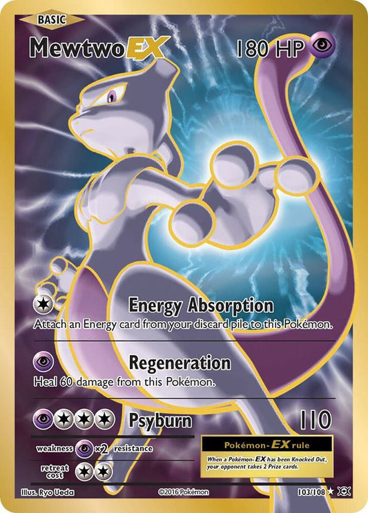 MewTwo EX Full Art 103/108 XY Evolutions LP