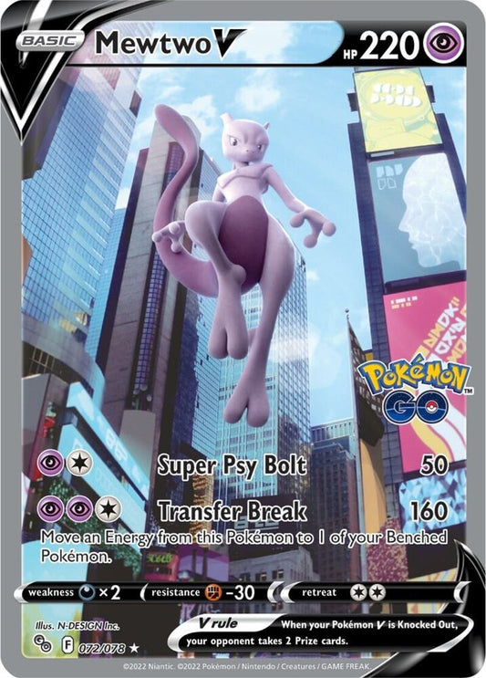 Mewtwo V (Alternate Full Art) - 072/078 PGO