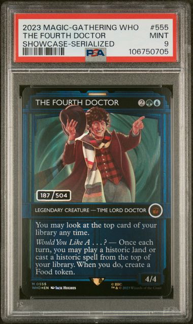 Mtg The Fourth Doctor Showcase Serialized #187 Doctor Who PSA Grading Mint 9