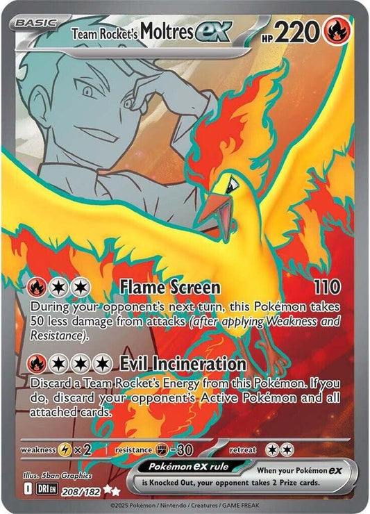 Team Rocket's Moltres ex 208/182 DRI
